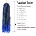 Passion Twist Hair Extensions - 7 Packs of 18-Inch T1B-Blue# Synthetic Crochet Hair for Bohemian Styles | Hair Yddm - Buy Online on GoSupps.com