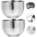 Angoily 6-Pack Stainless Steel Shaving Soak Soap Mixing Bowl - Perfect Gift for Men s Razor Shaving Foam - Durable Ceramic Shell - 7.4x7.4cm - Buy Online on GoSupps.com