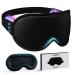 Easysleep 3D Sleep Mask Sleep Headphones White Noise Sleep Eye Mask with 31 Soothing Sounds 3 Timer Soft Adjustable Light Blocking Eye Cover Long Playtime for Sleeper Men Women Travel Gift