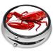 Shop Glutton Shrimps Round Pill Box - 3 Compartment Portable Travel Medicine Organizer | Decorative Mini Pocket Holder for Vitamins & Tablets - Buy Online on GoSupps.com