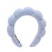 Spa Headband for Women  Cute Terry Towel Towel Head Band for Skincare  Sponge Spa Headband for Washing Face  Makeup Removal Skincare Puffy Spa Shower Headband (Blue)
