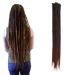 Thin 0.6cm long synthetic dreadlock extensions Handmade 20 inch 20 strand crochet hair Long crocheted braids hip-hop Style soft dreads hair extensions mt1b-30# 20inch-two colors Mt1b-30#