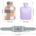 Rubber Hot Water Bottle Belt with Plush Cover - Purple | Pain Relief for Neck, Back, Shoulder, Legs - Buy Online on GoSupps.com