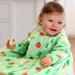 Bibetta Wipeezee Premium Waterproof Coverall Bib for Baby | Eco Friendly Durable Bib for Highchair Feeding | Bunny & Veg Design | 6m+ Boy/Girl - Buy Online on GoSupps.com