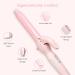 Professional 1.25 Inch Curling Iron & Wand - Ceramic Coated 5 Heat Settings for All Hair Types - Pink - Buy Online on GoSupps.com