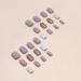 24 Pcs Short Pink Press-On Nails - Glitter & Marble Designs | Reusable Acrylic Fake Nails for Women - Buy Online on GoSupps.com