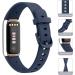 3 Pack Bands for Fitbit Luxe Bands with Screen Protector Case Soft Silicone Sport Replacement Wristbands Strap for Fitbit Luxe Women Large Black+Navy Blue+Gray - Buy Online on GoSupps.com