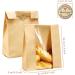 50Pcs Bread Bake Bag Clear Window Sealing Grease Proof Kraft Paper Bag For Food Snacks Cookie Coffee Kitchen Accessory Oil Proof Bag - Buy Online on GoSupps.com