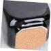 PLAFOPE Medicine Cup Liquid Powder Container Cork Jar Wooden Cap Ceramic Lid Clear Dappen Makeup Containers Art Small Travel Pill Container Practical Empty Bottle Nail Bamboo Accessories 7.50X5.50X5.50CM Black - Buy Online on GoSupps.com