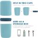 Oulesvte Travel Toothbrush Set - 3-Piece Plastic Toothbrush Etui & Tooth Cleaning Cup for Camping & Home - Portable Toothbrush Container in 3 Colors - Buy Online on GoSupps.com