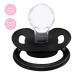 LittleForBig Large Shield Printed Pacifier II | Adult Size Princess Crown Pattern - Black | International Shipping - Buy Online on GoSupps.com