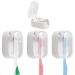 Wllhyf 3 pieces toothbrush covers Portable toothbrush heads toothbrush cover case travel toothbrush protective cap wall assembly paste cover covers