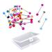 JTMKYO 30 Pieces of Colorful Tongue Nails 1 Piece of Storage Box Acrylic Tongue Stick Stainless Steel Candy Tongue Nails Pierced Jewelry Fashionable Personalized Jewelry
