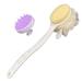 Shower Brush & Shampoo Brush Body Brush with Bristles and Loofah Back Scrubber for Shower Back Brush Long Handle for Shower Loofah on a Stick Bath Brush for Wet or Dry Shower Scrubber for Body