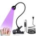 Lophe UV lamp for gel nails flexible swan neck LED lamp nails mini rotatable nail lamp with a fuse clip nail polish UV lamp for curing all gel nail polish Gelnail nail dryers (black)