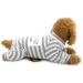 Zunea Striped Cotton Pajamas for Small Dogs & Cats | Cozy Autumn Dog Clothing & Outfits - Size M Gray - Buy Online on GoSupps.com