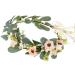Small flower crown headband boho bridal flower wreath eucalyptus greenery flower garland for wedding headpiece rose one size
