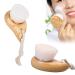 2Pcs Face Cleaning Brushes Wooden Handle Portable Manual Exfoliating Wash Facial Cleansing Brush Soft Bristle Face Cleaning Beauty Brush