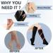 Buy MD Compression Socks (15-20mmHg) for Men & Women - Knee High Cushioned Support for Running Travel Medical Use Edema & Varicose Veins - 6 Pairs (3 Black 3 White - Buy Online on GoSupps.com