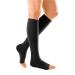 medi Duomed basic knee socks without lace unisex | Compression stockings CCL2 for women and men | Black | Size VII
