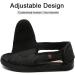 Men's Breathable Diabetic Slippers - Extra Wide Width Adjustable Sandals for Elderly - Indoor/Outdoor House Shoes - Size 12 Black - Buy Online on GoSupps.com