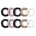 Lilysilk 100% silk hair rings women ponytail bracker hair band made of silk silk hair tie packaging multi -way (taupe+black+navy blau+pink+ivory 10) 10 pieces (1 Pack) Taupe+black+navy blau+pink+ivory 10 pack