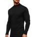 Rela Bota Mens Half Turtleneck Long Sleeve Pullover Basic Designed Undershirt Stretch Slim Fit Sweaters Large Black