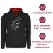 Shirtracer Hoodie for Dog Owners - Black/Red Contrast Sweater Gift - Never Walk Alone with Paw Prints - Buy Online on GoSupps.com