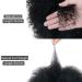 Queentas 8 #1B Short Afro Curly Real Hair Wig for Women - Natural Winding Curls with Free Hairnet | 20.32 cm - Buy Online on GoSupps.com