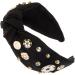 scicent Black Hair Band Knotted Headband for Women Sport Hairbands Soccer Charms Wide Top Knot Headpiece Soccer Game Day Hair Accessories Gifts for Girls Fans - 25312 - Buy Online on GoSupps.com