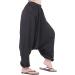 CandyHusky 100% Cotton Hippie Gypsy Boho Harem Pants | Black Yoga Aladdin Pants | Unisex One Size Fits Most - Buy Online on GoSupps.com