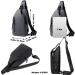 Buy A-qmzl Men's Crossbody Sling Bag - Waterproof Gray Shoulder Bag for Hiking & Cycling - Buy Online on GoSupps.com