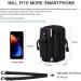Flintronic Tactical Hip Pockets | Military Compact Belt Pocket Bag for Camping Hiking & Cycling | Nylon #6 Black with Carabiners & Shoulder Strap - Buy Online on GoSupps.com