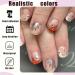 24 Pcs Halloween Press On Nails - Short Square Design with Pumpkins & Ghosts - Full Cover Acrylic Nails with Glue for Women - Buy Online on GoSupps.com