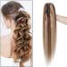 SEGO ponytail extension real hair ponytail braid clip in hair part hair extension 100% remy hair with bracket medium brown/honeyblond #4P27 18 "(45cm) -115g