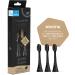 HappyBrush Eco VIBE 3 Sustainable Electric Toothbrush Heads - Allblack 3x3 Pack | Eco-Friendly Oral Care - Buy Online on GoSupps.com