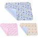Kisbeibi Flannel Travel Diaper Changing Pad - Water Proof Bamboo Fiber - Reusable Baby Changing Mat - Pink Elephant Design - 30x45CM - Buy Online on GoSupps.com