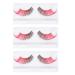 3 pairs halloween false eyelashes fluffy 3D eyelashes colorful volume faux eyelash long eyelashes wispy cluster eyelash extension for women girl black red