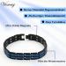Vicmag Magnetic Bracelet for Men - Titanium Steel Double Row Adjustable Magnet Bracelet (Wheat Black Blue) - Stylish & Durable - Buy Online on GoSupps.com