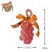 Pink Crystal Grape Handmade Soap Halloween Decoration Set with Pumpkin Ribbon & Spooky Accessory (Spider Carrying Red Eyeball) - Festive Halloween Hand Soap Gift for Bathroom Decor - Buy Online on GoSupps.com