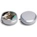 Curious Cat Print Round Pill Box - 3 Compartment Decorative Metal Organizer for Traveling | Ideal Pocket Pill Case - Buy Online on GoSupps.com