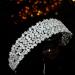 Aoligrace Cubic Zirconia Wedding Bride Headband - Large CZ Tiara for Women, Sweet 16 Hair Accessories (Silver) - Buy Online on GoSupps.com