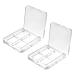 Mipcase 2pcs Eyeshadow Diy Make up Accessory 4 Grids Empty Eye Shadow Pallet Cosmetic Platen Acrylic Travel