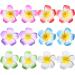 12 Pcs Plumeria Hair Clips Flower Barrettes Floral Headpiece Hair Pins Hairpins Hairclips Women Multicolor Hawaiian Luau Tropical Wedding Vacation Beach Party Decorations Cosplay Hair Accessories