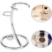 Premium Metal Shaving Brush Holder Stand - 2 in 1 Curved Design for Razor & Brush - Portable Universal Men's Facial Care Accessory - Silver - Buy Online on GoSupps.com