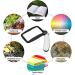 Magnifiers 2X Handheld Folding Magnifier with 5 Led Light Hd Acrylic Square Magnifying Glass for Elderly Reading Newspaper Looking/White - Buy Online on GoSupps.com