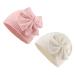 XIAOHAWANG Baby Girl Winter Hat Cute Bow Baby Beanie Warm Knitted Hats for Infant Toddler Girls 2-6 Years White+Pink
