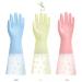 DAYOBOB Dishwashing Cleaning Gloves 3 Pairs - Reusable Rubber Gloves Non-Slip Laundry Kitchen Gardening Household Gloves(Small)