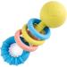 Hape Rattling Rings Teether | Movable Teething & Rattle Toy for Babies | Soft Colors | 5.5 x 1.8 x 2.1 inch - Buy Online on GoSupps.com