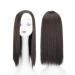 50.8 cm long smooth hair for women with left parting clip-in hair parts for thinner hair black brown black / brown